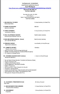 LSLC Meeting